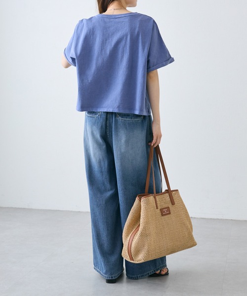 PUAL CE CIN（ピュアルセシン）の「カレッジロゴショートＴシャツ（Tシャツ/カットソー・レディース・チャコールグレー/オフホワイト/ピンク/ブルー・FREE）」の18枚目の写真