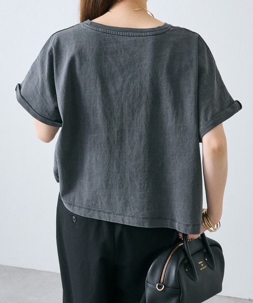 PUAL CE CIN（ピュアルセシン）の「カレッジロゴショートＴシャツ（Tシャツ/カットソー・レディース・チャコールグレー/オフホワイト/ピンク/ブルー・FREE）」の15枚目の写真