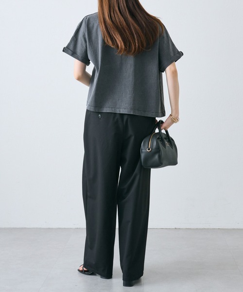 PUAL CE CIN（ピュアルセシン）の「カレッジロゴショートＴシャツ（Tシャツ/カットソー・レディース・チャコールグレー/オフホワイト/ピンク/ブルー・FREE）」の12枚目の写真