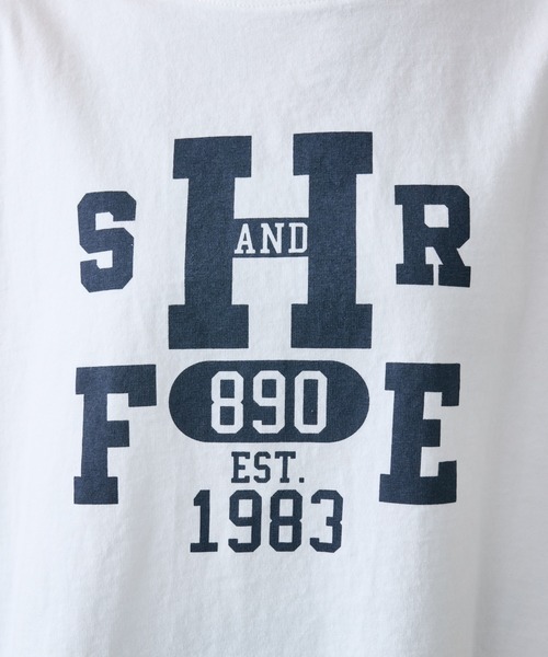 PUAL CE CIN（ピュアルセシン）の「カレッジロゴショートＴシャツ（Tシャツ/カットソー・レディース・チャコールグレー/オフホワイト/ピンク/ブルー・FREE）」の7枚目の写真