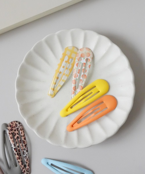 hymy（ヒュミュ）の「【 hymy-ヒュミュ- 】 キッズ カラフル パッチン ヘアピン ( 4個セット ) #（ヘアピン・キッズ・グリーン/ブルー/イエロー/ピンク/レッド/ブラウン・FREE）」の5枚目の写真