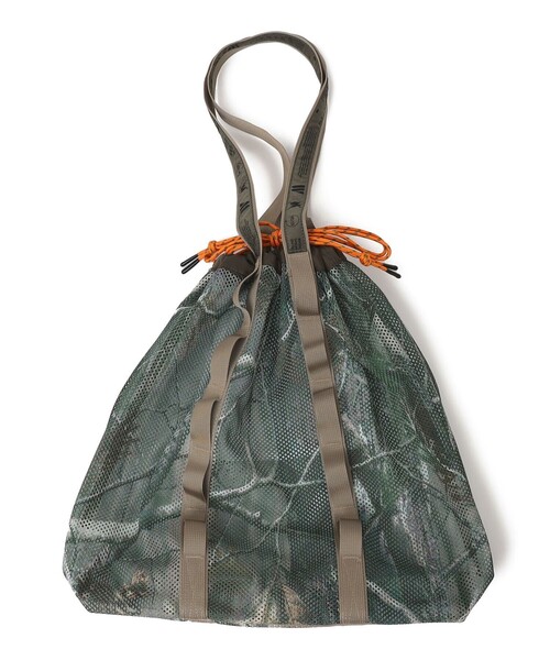 WEEKEND(ER)(ウィークエンダー)の「WEEKENDER: メッシュ リアルツリーカモ プリント トートバッグ(トートバッグ・メンズ・オリーブ・ONE SIZE)」の3枚目の写真