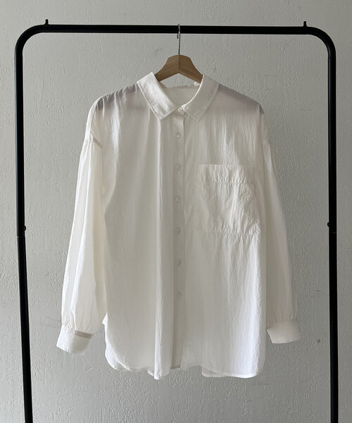 カプリシュレマージュ UV撥水レジャーシャツ ホワイト クリーム シャツ 日焼け対策に】UV撥水レジャーシャツ（シャツ/ブラウス
