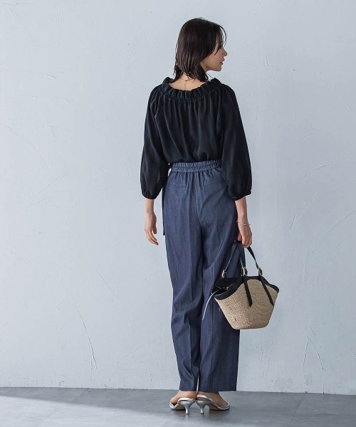 LAUTREAMONT（ロートレアモン）の「２WAYオフショルダーブラウス≪洗濯機で洗える≫（シャツ/ブラウス・レディース・オフホワイト/ブラック・9号）」の12枚目の写真
