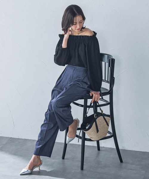 LAUTREAMONT（ロートレアモン）の「２WAYオフショルダーブラウス≪洗濯機で洗える≫（シャツ/ブラウス・レディース・オフホワイト/ブラック・9号）」の16枚目の写真