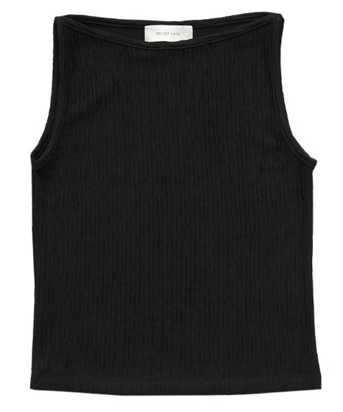 select MOCA(セレクトモカ)の「ワッシャーノースリーブトップス(Tシャツ/カットソー・レディース・ブラウン/ベージュ/ブラック・FREE)」の5枚目の写真