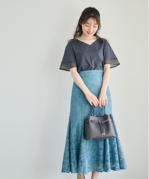12Twelve Agenda（トゥエルブ　アジェンダ）の「レースマーメイドスカート（スカート・レディース・ブラック/ブルーグリーン・S/M）」の10枚目の写真