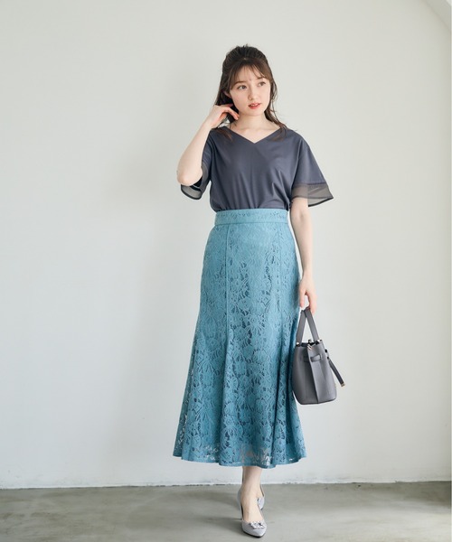 12Twelve Agenda（トゥエルブ　アジェンダ）の「レースマーメイドスカート（スカート・レディース・ブラック/ブルーグリーン・S/M）」の11枚目の写真