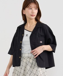 【Dickies】オープンカラークロップドシャツ
