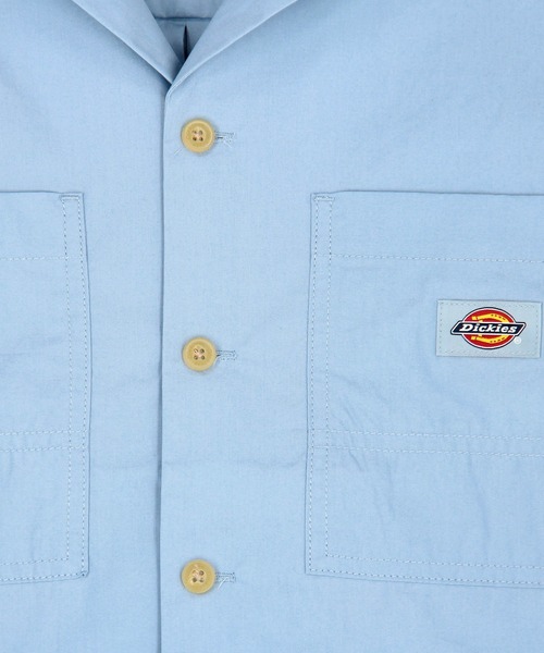 Dickies(ディッキーズ)の「【Dickies】オープンカラークロップドシャツ(シャツ/ブラウス・レディース・オフホワイト/ブラック/サックスブルー/グリーン・MEDIUM)」の17枚目の写真