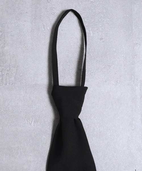 Amilige（アミリージュ）の「ハート羽クロス刺繍ネクタイ（ネクタイ・メンズ・ブラック・FREE）」の7枚目の写真