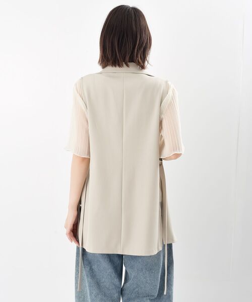 rps(アールピーエス)の「サイドベルトテーラーカラーベスト(ベスト・レディース・グレイッシュベージュ/ブラック・フリー)」の21枚目の写真