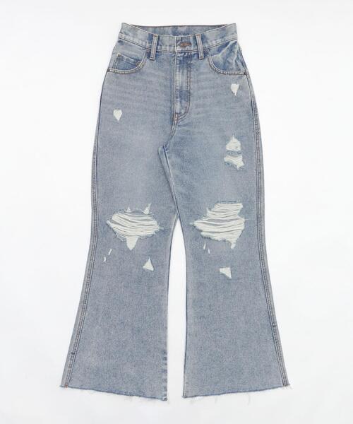 WEGO(ウィゴー)の「WEGO/ダメージフレアデニムパンツ(デニムパンツ・レディース・コバルトブルー/スカイブルー・SMALL/MEDIUM)」の19枚目の写真