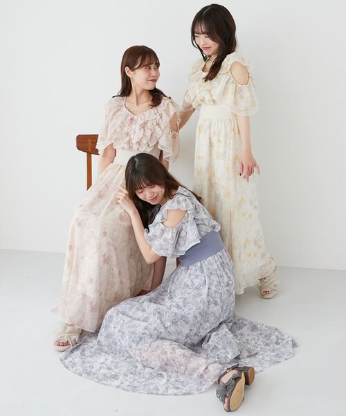 MAJESTIC LEGON（マジェスティックレゴン）の「マルチwayフリルコルセットワンピ（ワンピース・レディース・イエロー系その他/ブルー系その他2/ピンク系その他2・SMALL/MEDIUM）」の6枚目の写真