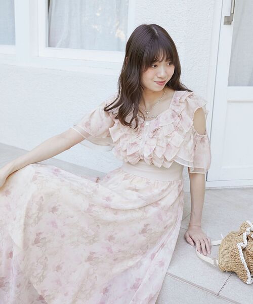 MAJESTIC LEGON（マジェスティックレゴン）の「マルチwayフリルコルセットワンピ（ワンピース・レディース・イエロー系その他/ブルー系その他2/ピンク系その他2・SMALL/MEDIUM）」の8枚目の写真