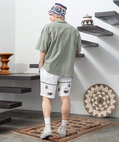 チャイハネ(チャイハネ)の「【チャイハネ】ラジペMEN'S刺繍ハーフパンツ(その他パンツ・メンズ・ブラウン/ホワイト/ブラック・FREE)」の6枚目の写真