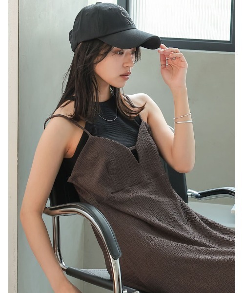 Re:EDIT（リエディ）の「[2025 SUMMER COLLECTION]コットンピグメントロゴ刺繍キャップ（キャップ・レディース・ブラック/ホワイト/ピンク/ミント・FREE）」の14枚目の写真