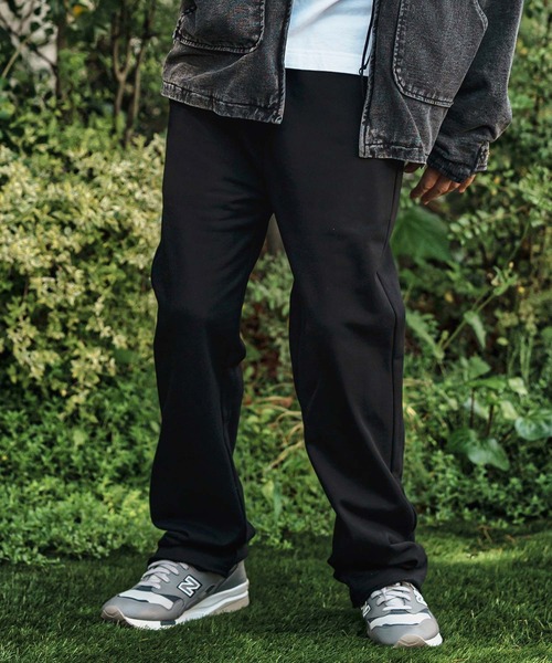 CAMBIO(カンビオ)の「mp13796- Semi Flare Silhouette Sweat Pants スウェットパンツ(スウェットパンツ・メンズ・ブラック/ミックスグレー/チャコールグレー・S/M/L)」の2枚目の写真