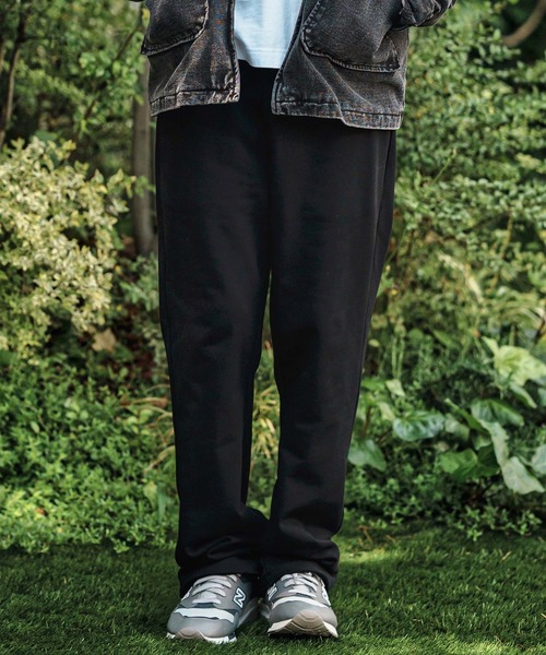 CAMBIO(カンビオ)の「mp13796- Semi Flare Silhouette Sweat Pants スウェットパンツ(スウェットパンツ・メンズ・ブラック/ミックスグレー/チャコールグレー・S/M/L)」の4枚目の写真