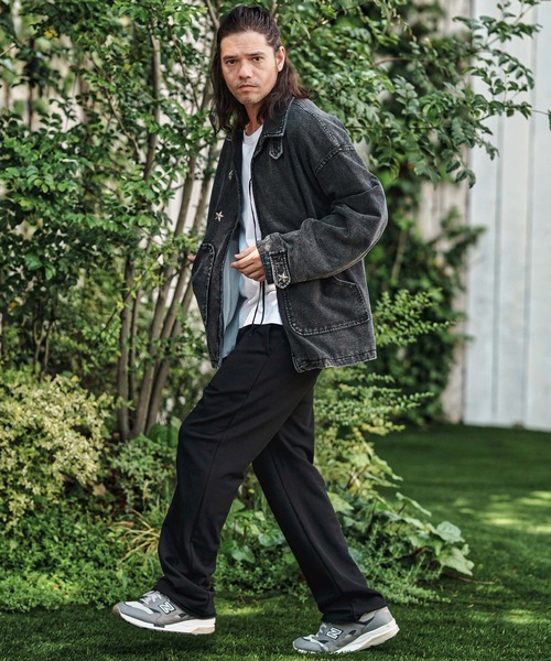 CAMBIO(カンビオ)の「mp13796- Semi Flare Silhouette Sweat Pants スウェットパンツ(スウェットパンツ・メンズ・ブラック/ミックスグレー/チャコールグレー・S/M/L)」の9枚目の写真