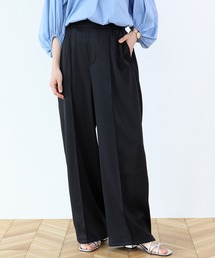 エステルツイルセンターシームワイドパンツ