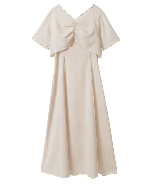 earth music&ecology(アースミュージックアンドエコロジー)の「SET2点ギャザーカットカーデ+キャミワンピース(ワンピース・レディース・モカ/アイボリー/ブラック・FREE)」の12枚目の写真