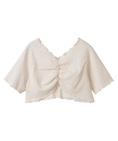 earth music&ecology(アースミュージックアンドエコロジー)の「SET2点ギャザーカットカーデ+キャミワンピース(ワンピース・レディース・モカ/アイボリー/ブラック・FREE)」の14枚目の写真