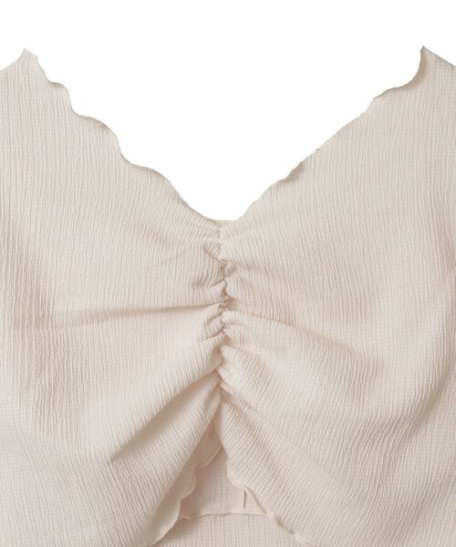 earth music&ecology(アースミュージックアンドエコロジー)の「SET2点ギャザーカットカーデ+キャミワンピース(ワンピース・レディース・モカ/アイボリー/ブラック・FREE)」の16枚目の写真