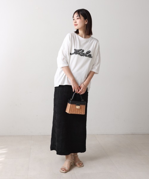Bou Jeloud(ブージュルード)の「レースロゴTee(Tシャツ/カットソー・レディース・ブラック/オフホワイト・FREE)」の5枚目の写真