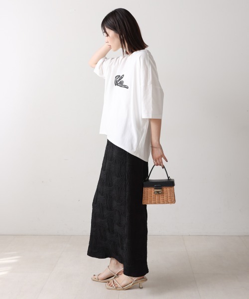 Bou Jeloud(ブージュルード)の「レースロゴTee(Tシャツ/カットソー・レディース・ブラック/オフホワイト・FREE)」の7枚目の写真