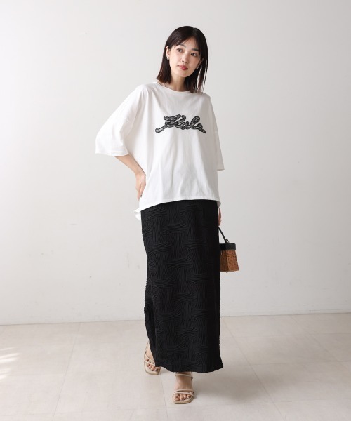 Bou Jeloud(ブージュルード)の「レースロゴTee(Tシャツ/カットソー・レディース・ブラック/オフホワイト・FREE)」の10枚目の写真