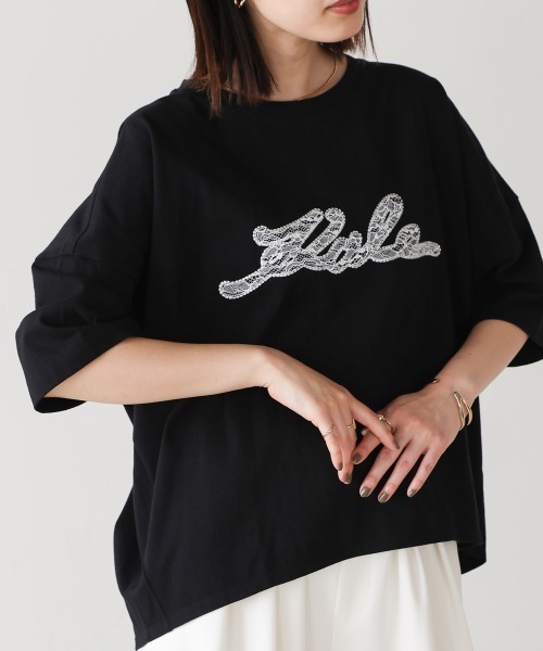 Bou Jeloud(ブージュルード)の「レースロゴTee(Tシャツ/カットソー・レディース・ブラック/オフホワイト・FREE)」の19枚目の写真