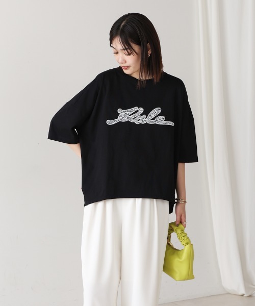 Bou Jeloud(ブージュルード)の「レースロゴTee(Tシャツ/カットソー・レディース・ブラック/オフホワイト・FREE)」の21枚目の写真