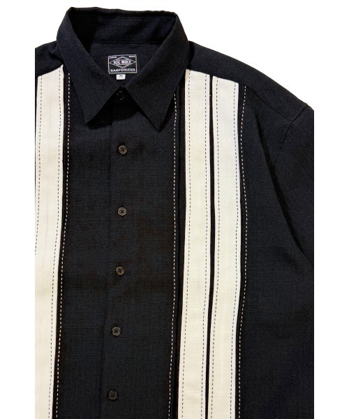ability（アビリティ）の「BIG MIKE ビックマイク 25春夏新作 オールド ステッチ 50'sテイスト 半袖 レトロシャツ 102525546（シャツ/ブラウス・メンズ・ブラック・MEDIUM/LARGE/X-LARGE）」の4枚目の写真