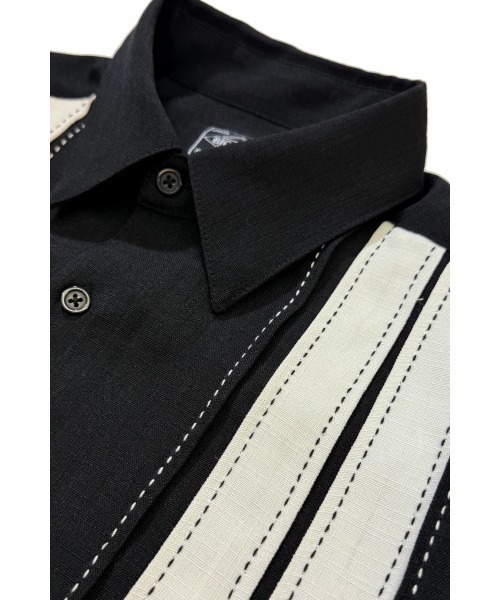 ability（アビリティ）の「BIG MIKE ビックマイク 25春夏新作 オールド ステッチ 50'sテイスト 半袖 レトロシャツ 102525546（シャツ/ブラウス・メンズ・ブラック・MEDIUM/LARGE/X-LARGE）」の5枚目の写真