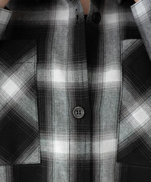 WEGO(ウィゴー)の「WEGO/チェックBIGシャツ(シャツ/ブラウス・レディース・ブラック系その他2・FREE)」の2枚目の写真