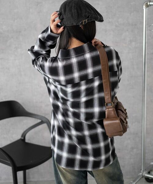 WEGO(ウィゴー)の「WEGO/チェックBIGシャツ(シャツ/ブラウス・レディース・ブラック系その他2・FREE)」の11枚目の写真