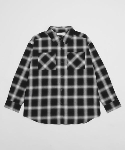 WEGO(ウィゴー)の「WEGO/チェックBIGシャツ(シャツ/ブラウス・レディース・ブラック系その他2・FREE)」の9枚目の写真