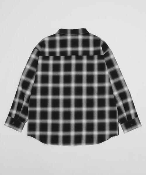 WEGO(ウィゴー)の「WEGO/チェックBIGシャツ(シャツ/ブラウス・レディース・ブラック系その他2・FREE)」の8枚目の写真