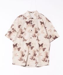 CERCA | 【NOWLE】バタフライ柄 レギュラーカラー リラックス シャツ(シャツ/ブラウス)