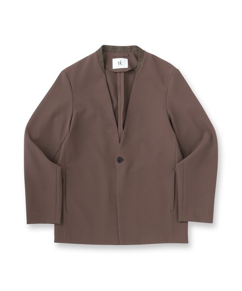 tk.TAKEO KIKUCHI（ティーケータケオキクチ）の「◆【セットアップ対応】360度ストレッチノーカラージャケット（ノーカラージャケット・メンズ・ブラック/ブルー/ブラウン系その他・04/03/02/01）」の20枚目の写真