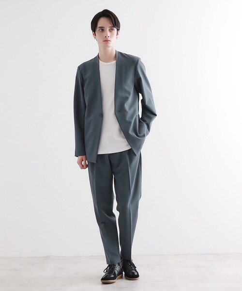 tk.TAKEO KIKUCHI（ティーケータケオキクチ）の「◆【セットアップ対応】360度ストレッチノーカラージャケット（ノーカラージャケット・メンズ・ブラック/ブルー/ブラウン系その他・04/03/02/01）」の19枚目の写真