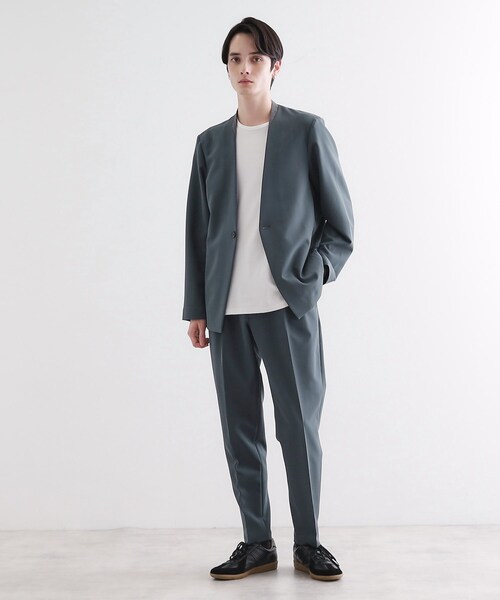 tk.TAKEO KIKUCHI（ティーケータケオキクチ）の「◆【セットアップ対応】360度ストレッチノーカラージャケット（ノーカラージャケット・メンズ・ブラック/ブルー/ブラウン系その他・04/03/02/01）」の18枚目の写真