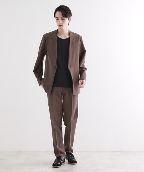 tk.TAKEO KIKUCHI（ティーケータケオキクチ）の「◆【セットアップ対応】360度ストレッチノーカラージャケット（ノーカラージャケット・メンズ・ブラック/ブルー/ブラウン系その他・04/03/02/01）」の15枚目の写真