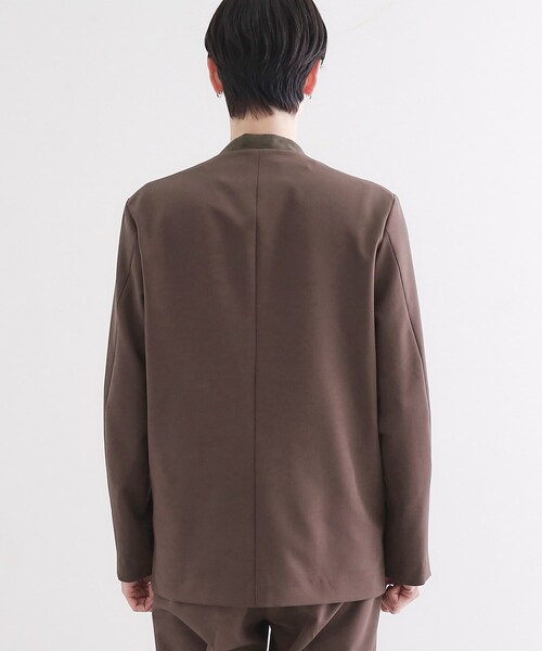 セール】【セットアップ対応】360度ストレッチノーカラージャケット