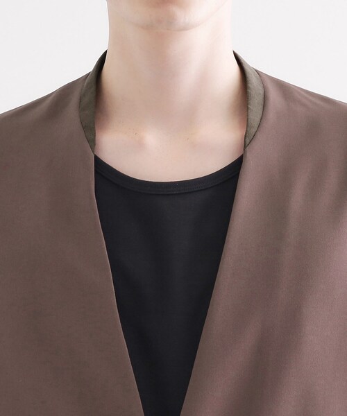 tk.TAKEO KIKUCHI（ティーケータケオキクチ）の「◆【セットアップ対応】360度ストレッチノーカラージャケット（ノーカラージャケット・メンズ・ブラック/ブルー/ブラウン系その他・04/03/02/01）」の8枚目の写真