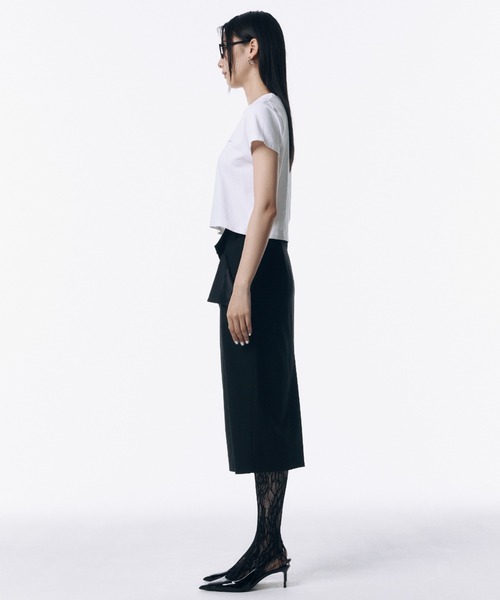 JOSE MOON(ジョゼムーン)の「PIERCE MINIMUM LOGO TSHIRT/ピアスミニマムロゴTシャツ(Tシャツ/カットソー・レディース・ホワイト/チャコールグレー/ブラック・FREE)」の18枚目の写真