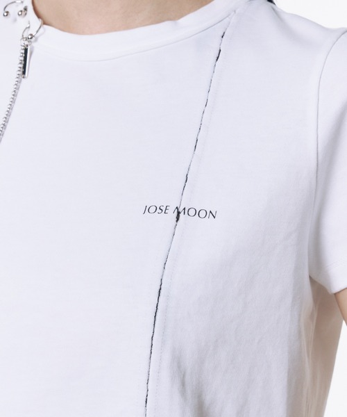 JOSE MOON(ジョゼムーン)の「PIERCE MINIMUM LOGO TSHIRT/ピアスミニマムロゴTシャツ(Tシャツ/カットソー・レディース・ホワイト/チャコールグレー/ブラック・FREE)」の15枚目の写真