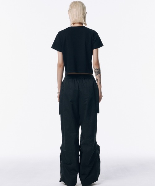 JOSE MOON(ジョゼムーン)の「PIERCE MINIMUM LOGO TSHIRT/ピアスミニマムロゴTシャツ(Tシャツ/カットソー・レディース・ホワイト/チャコールグレー/ブラック・FREE)」の5枚目の写真