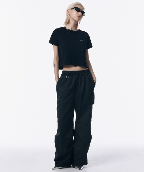 JOSE MOON(ジョゼムーン)の「PIERCE MINIMUM LOGO TSHIRT/ピアスミニマムロゴTシャツ(Tシャツ/カットソー・レディース・ホワイト/チャコールグレー/ブラック・FREE)」の7枚目の写真